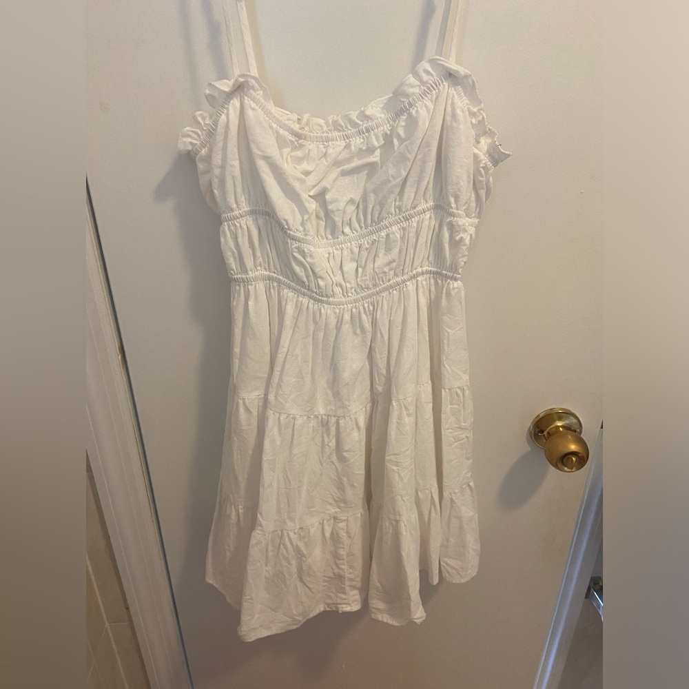White mini dress